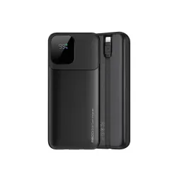 Recci RPB-P68 20000mAh 22.5W Fast Charging Power Bank With Built in Lightning & Type C Cable