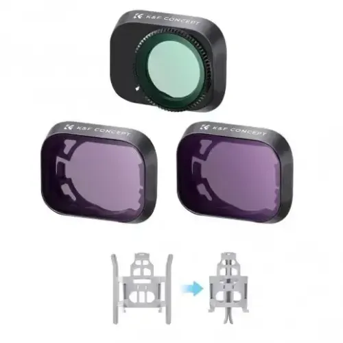K&F Concept DJI Drone Mini 3 Pro & Mini 3 Drone Filter Set (CPL+ND8+ND16)