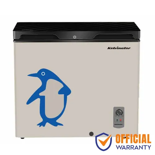 Kelvinator KCCF-225DFG 225 Litre Glass Door Deep Freezer Dark Gray
