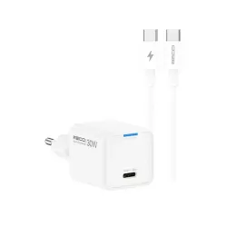 Recci RC112E 30W GaN Fast Charger Adapter with Type C Cable