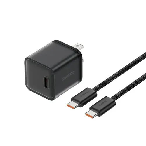 Baseus GaN5S Fast Charger 20W Adapter with Type C Cable