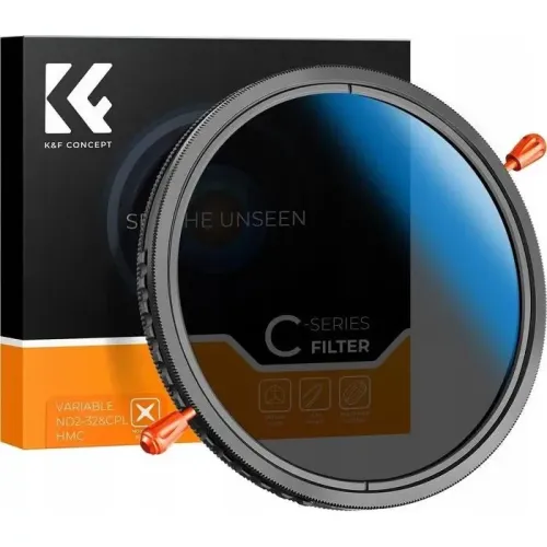 K&F Concept 55mm Nano-C Series 2-in-1 VND2-32/CPL Camera Lens Filter K&F Concept 55mm Nano-C Series 2-in-1 VND2-32/CPL Camera Lens Filter