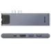 Baseus Thunderbolt C+ Pro 7-in-1 Smart Hub Docking Station Gray