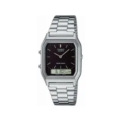 Casio AQ-230A-1DMQ Vintage Dual Time Chain Watch Casio AQ-230A-1DMQ Vintage Dual Time Chain Watch