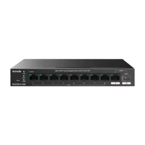 Tenda TEG2210P 8-Port 120W PoE 9GE+1SFP Cloud Managed Network Switch Tenda TEG2210P 8-Port 120W PoE 9GE+1SFP Cloud Managed Network Switch