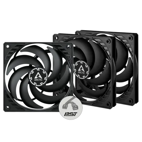 Arctic P12 Slim PWM PST 120 mm 3 Pack Casing Fan