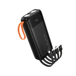 Hoco J151A Spirit 20000mAh 10W Power Bank With Built-in Cables & Flashlight