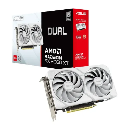 ASUS Dual Radeon RX 9060 XT 16GB GDDR6 White Edition Graphics Card ASUS Dual Radeon RX 9060 XT 16GB GDDR6 White Edition Graphics Card