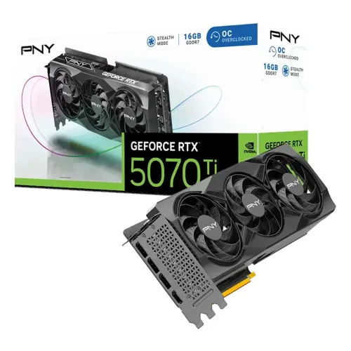 PNY GeForce RTX 5070 Ti OC Triple Fan 16GB GDDR7 Graphic Card PNY GeForce RTX 5070 Ti OC Triple Fan 16GB GDDR7 Graphic Card