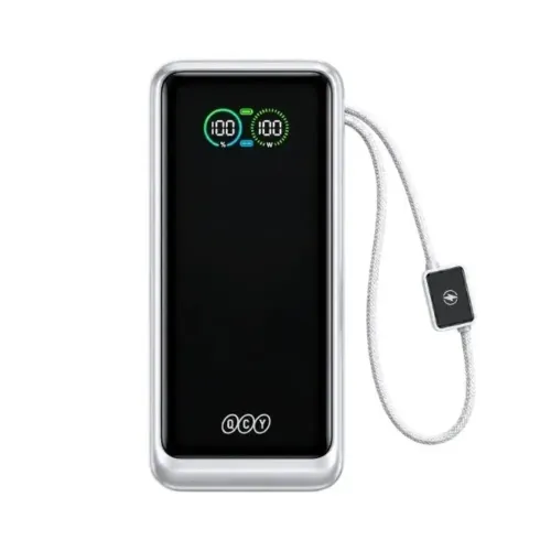 QCY HyperCharge PB20E 20000mAh 65W Fast Charging Power Bank with Built in Cable QCY HyperCharge PB20E 20000mAh 65W Fast Charging Power Bank with Built in Cable