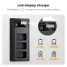 K&F Concept NP-FW50 3-Slot Camera Battery Charger With Display K&F Concept NP-FW50 3-Slot Camera Battery Charger With Display