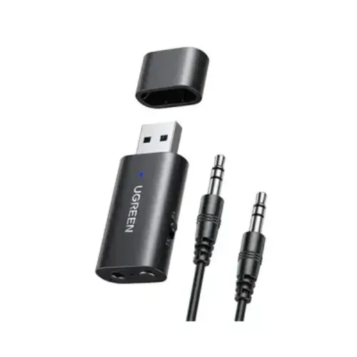 UGREEN CM523 USB 2.0 to 3.5mm Bluetooth (Transmitter/Receiver) Adapter with Audio Cable #60300