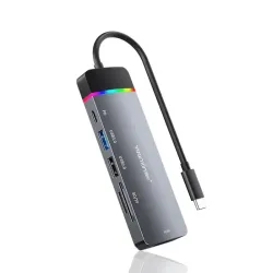 Yuanxin X-32036 6 in 1 Type-C RGB Hub Yuanxin X-32036 6 in 1 Type-C RGB Hub