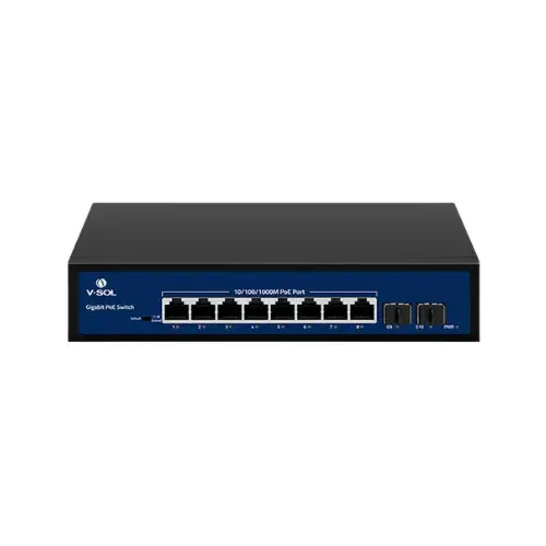 VSOL V1108-2S-P 8 Port PoE+ 2 SFP Unmanaged Gigabit Switch