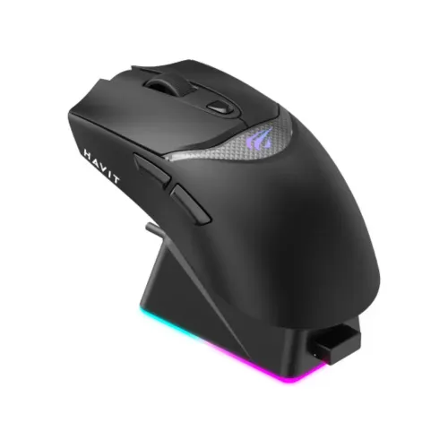 Havit Houyi-M4 Pro X Tri-Mode Gaming Mouse with RGB Charging Dock