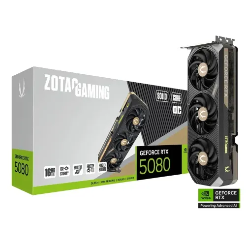 ZOTAC GAMING GeForce RTX 5080 SOLID CORE OC 16GB GDDR7 Graphics Card