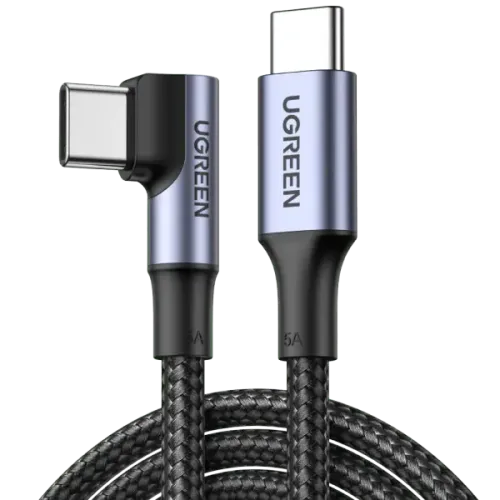 UGREEN US334 Type-C to Type-C Right Angle 1m Cable #70643 UGREEN US334 Type-C to Type-C Right Angle 1m Cable #70643
