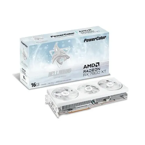 PowerColor Hellhound Spectral White AMD Radeon RX 7800 XT 16GB GDDR6 Graphics Card PowerColor Hellhound Spectral White AMD Radeon RX 7800 XT 16GB GDDR6 Graphics Card