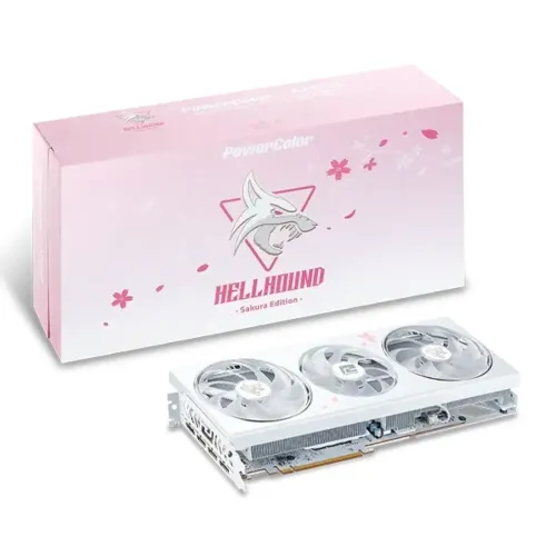 PowerColor Hellhound Sakura AMD Radeon RX 7800 XT 16GB GDDR6 Limited Edition Graphics Card PowerColor Hellhound Sakura AMD Radeon RX 7800 XT 16GB GDDR6 Limited Edition Graphics Card