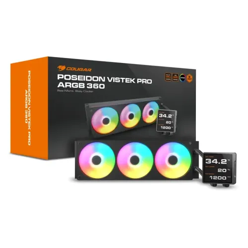 Cougar Poseidon Vistek Pro ARGB 360mm AIO Liquid CPU Cooler