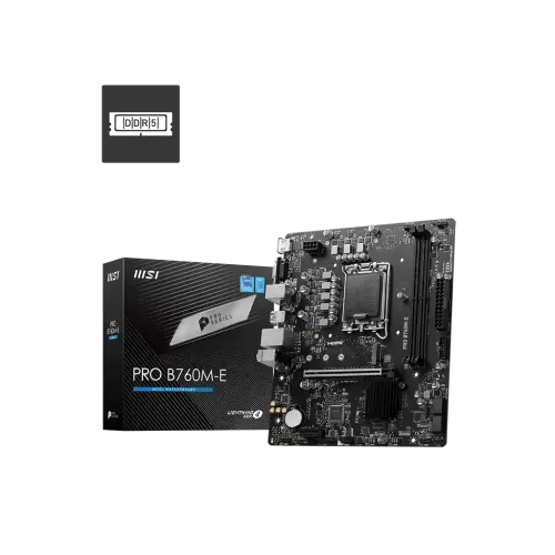 MSI PRO B760M-E DDR5 m-ATX Motherboard MSI PRO B760M-E DDR5 m-ATX Motherboard