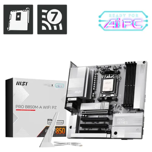 MSI PRO B850M-A WIFI PZ AM5 mATX Motherboard