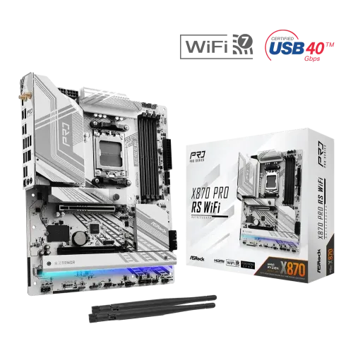 ASRock X870 Pro RS WiFi AM5 DDR5 ATX Motherboard ASRock X870 Pro RS WiFi AM5 DDR5 ATX Motherboard