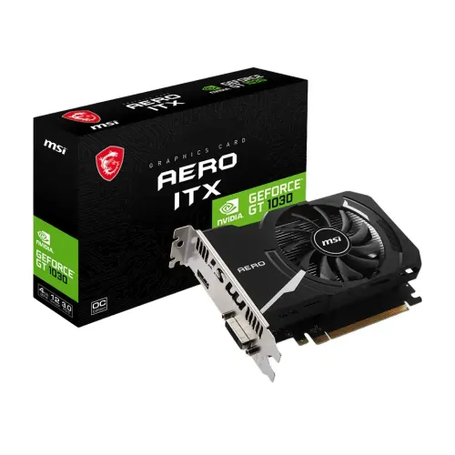 MSI GeForce GT 1030 AERO ITX OC 4GB GDDR4 Graphic Card MSI GeForce GT 1030 AERO ITX OC 4GB GDDR4 Graphic Card