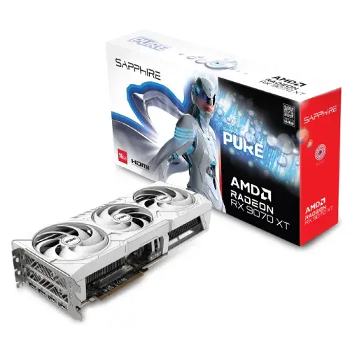 Sapphire PURE AMD Radeon RX 9070 XT 16GB GDDR6 Graphics Card Sapphire PURE AMD Radeon RX 9070 XT 16GB GDDR6 Graphics Card