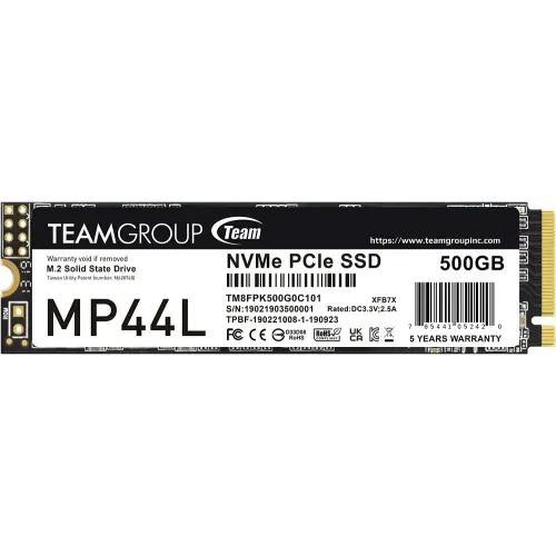 Team MP44L 500GB M.2 PCIe Gen4 NVMe SSD Team MP44L 500GB M.2 PCIe Gen4 NVMe SSD