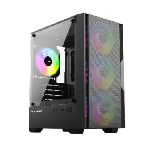 T-Wolf Phantom X4 RGB M-ATX Mid Tower Gaming Case With 200W PSU