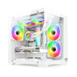PC Power ICEBOX X2 WH mATX Mid Tower Gaming Casing PC Power ICEBOX X2 WH mATX Mid Tower Gaming Casing