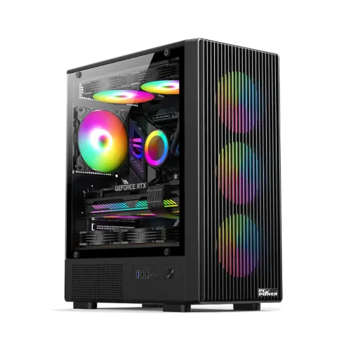 PC Power Air X Mesh BK mATX Mid Tower Gaming Casing