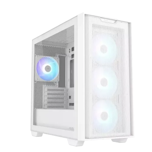 ASUS A21 PLUS ARGB mATX Mid Tower Gaming Casing White