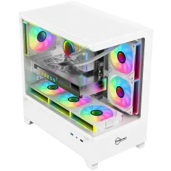Carbono CG360TB White M-ATX Mid Tower Gaming Casing Carbono CG360TB White M-ATX Mid Tower Gaming Casing