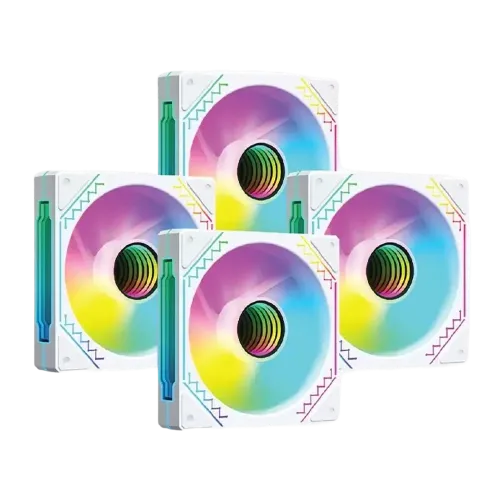 PC Power IRISH INFINITY F40 4 In 1 ARGB Casing Cooling Fan White