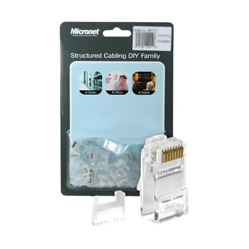 Micronet Cat 6 RJ45 Cable Connector-Pack Of 20 Pieces