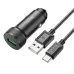 Hoco Z49A Level Single Port 18W Car Charger With Type-C Cable Hoco Z49A Level Single Port 18W Car Charger With Type-C Cable