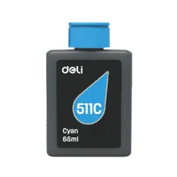Deli 511C Cyan Ink Bottle Deli 511C Cyan Ink Bottle