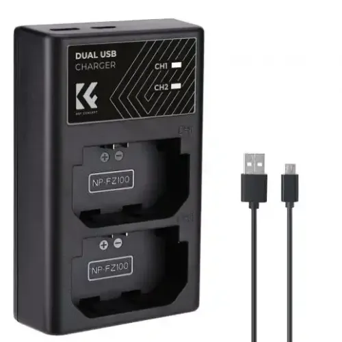 K&F Concept NP-FZ100 Dual Slot Quick Charger K&F Concept NP-FZ100 Dual Slot Quick Charger