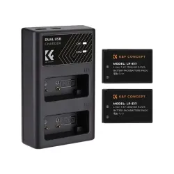 K&F Concept LP-E17 Battery and Dual Slot Battery Charger Kit