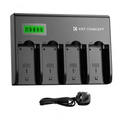 K&F Concept NP-F 4-Channel Battery Charger with LCD Display