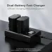 K&F Concept NP-FZ100 Dual Slot Camera Battery Charger With LCD Screen