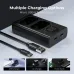 K&F Concept NP-FZ100 Dual Slot Camera Battery Charger With LCD Screen