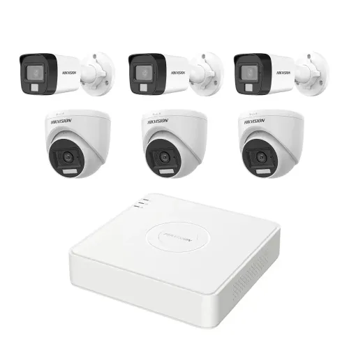 HIKVISION 6 unit 1080P night vision security cc camera Package