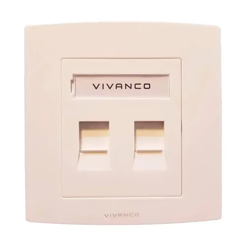 Vivanco VCA20 2 Port Faceplate with Shutter