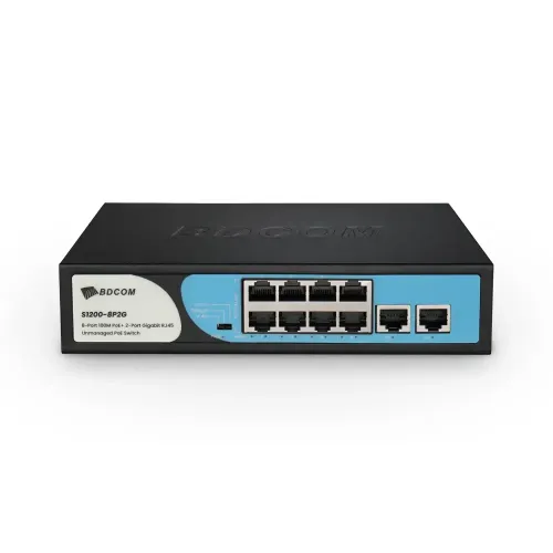 BDCOM S1200-8P2G 8 Ports PoE Switch With 2 Gigabit Ports