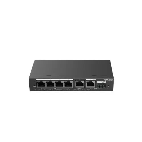 Ruijie RG-ES206GS-P 6-Port Gigabit Managed Smart PoE Switch Ruijie RG-ES206GS-P 6-Port Gigabit Managed Smart PoE Switch