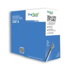 Pro Tech PTN-C6-CCAM-IN-WH 305M CAT6 UTP Cable White Pro Tech PTN-C6-CCAM-IN-WH 305M CAT6 UTP Cable White