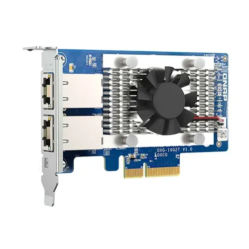 QNAP QXG-10G2T 10Gbps 2-Port RJ45 PCIe 3.0 Network Adapter QNAP QXG-10G2T 10Gbps 2-Port RJ45 PCIe 3.0 Network Adapter